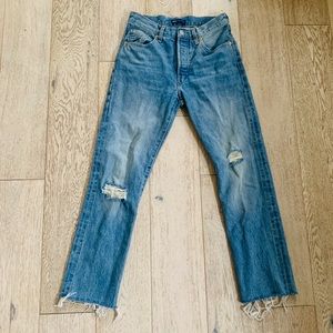 Levis 501 cropped straight leg size 25 EUC